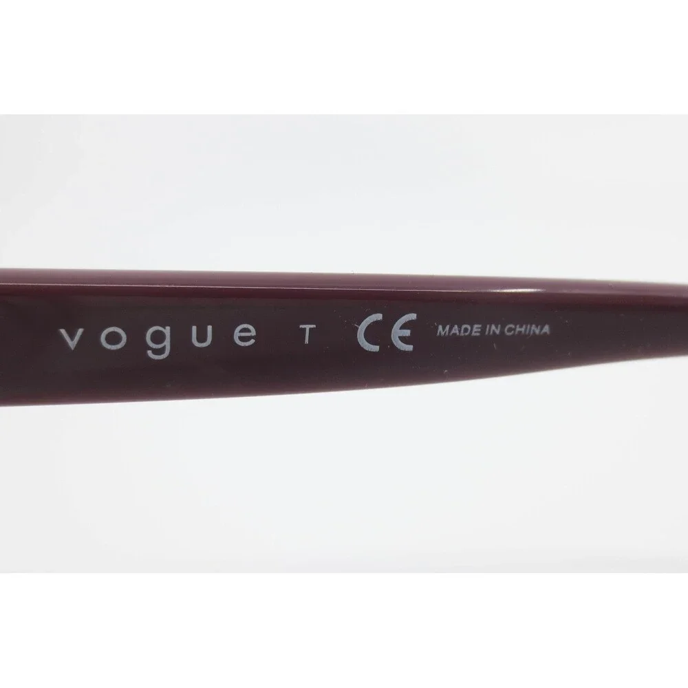 Vogue VO 5244 W745 Clear Burgundy Cat Eye Eyeglasses Frames 49-17-140 Womens